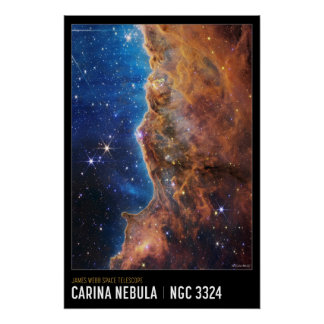 Poster Falaises cosmiques James Webb NASA Espace éducatif