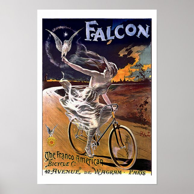 Poster Falcon Bicycle-c1890 (Devant)