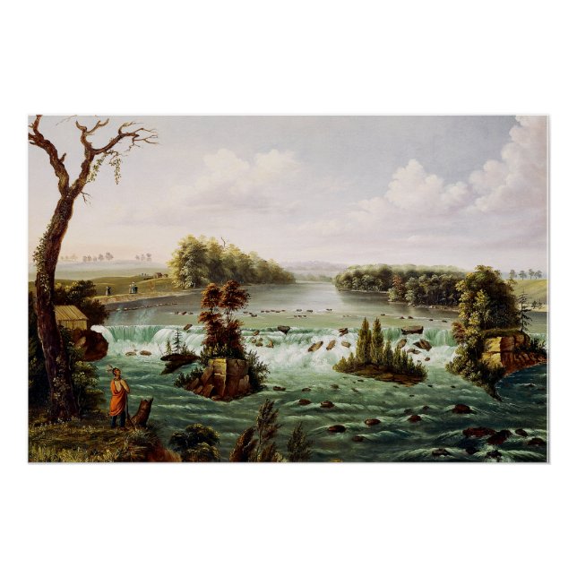 Poster Falls of Saint Anthony by Henry Lewis (Devant)