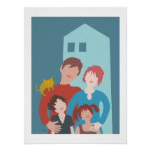 poster familial and cat