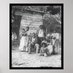 Poster Famille afro-américaine sur la plantation de Smith