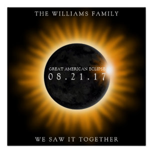 Poster Famille Great American Eclipse Personnalisé