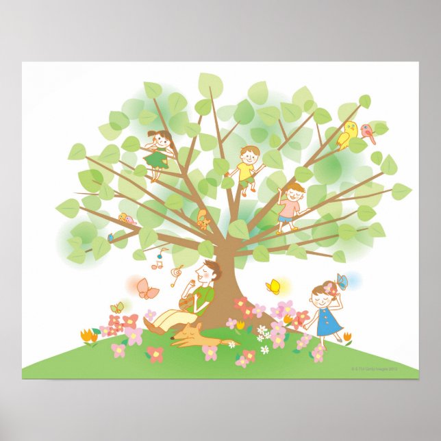Poster Family and Tree (Devant)