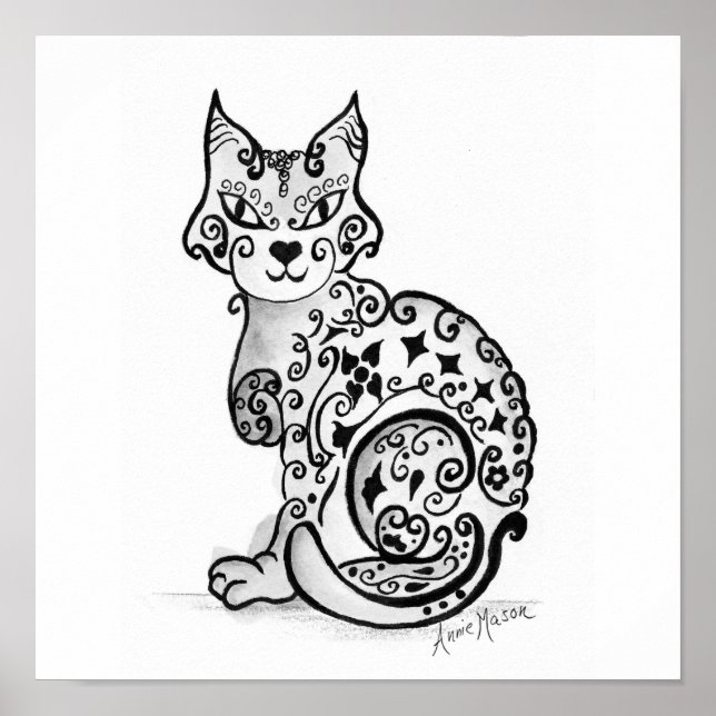 Poster Fancy Feline (Devant)