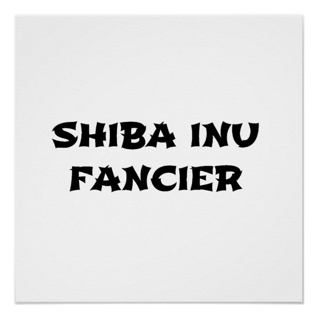 Poster fantaisie de shiba inu (Devant)