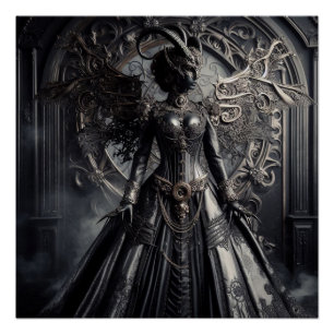 Poster Fantaisie Steampunk Ténèbres Démon Mode