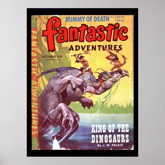 Poster Fantastic Adventures v07 n04 (oct 1945)_Pulp Art (Devant)