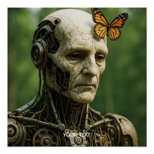 Poster Fantasy Cute Surrealism Butterfly Face (Devant)