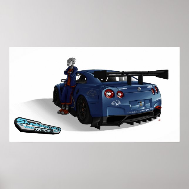 Poster : FANTOM et son SHADDOWRYDERZ GT-R Skyline (Devant)