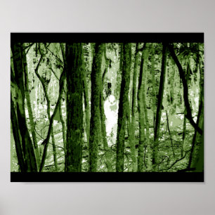 Poster "Fantôme dans l'affiche de forêt d'Aokigahara" -