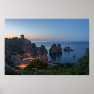 Poster Faraglioni et Tonnara à Scopello, Sicile