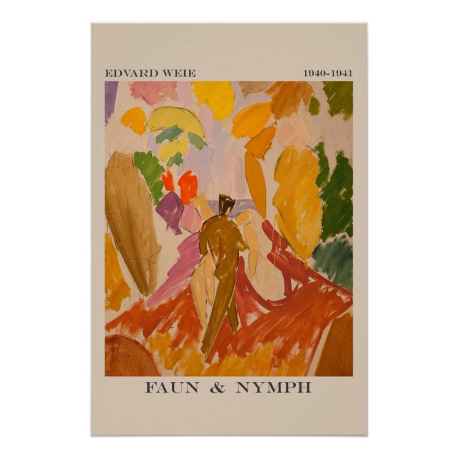 Poster Faune et Nymphe 1941 par Edvard Weie (Devant)