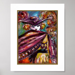 Poster FAUST / Masque mystérieux avec Tricorne et Chouett