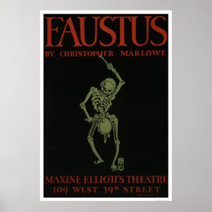 Poster Faustus Par Marlowe 1936 WPA