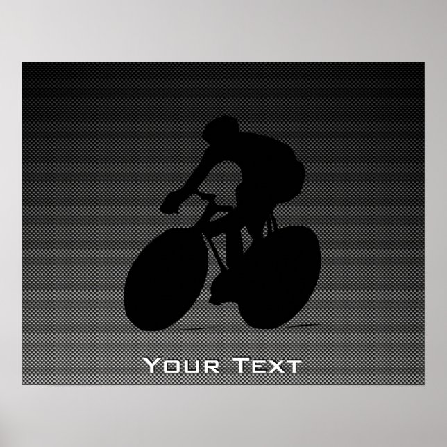 Poster Faux carbon fiber cycling (Devant)