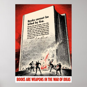 Poster FDR Quote On Book Burning
