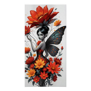 Poster Fée de Fleur Fantaisiste