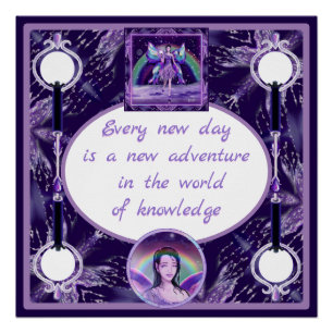 Poster Fée de pluie violette