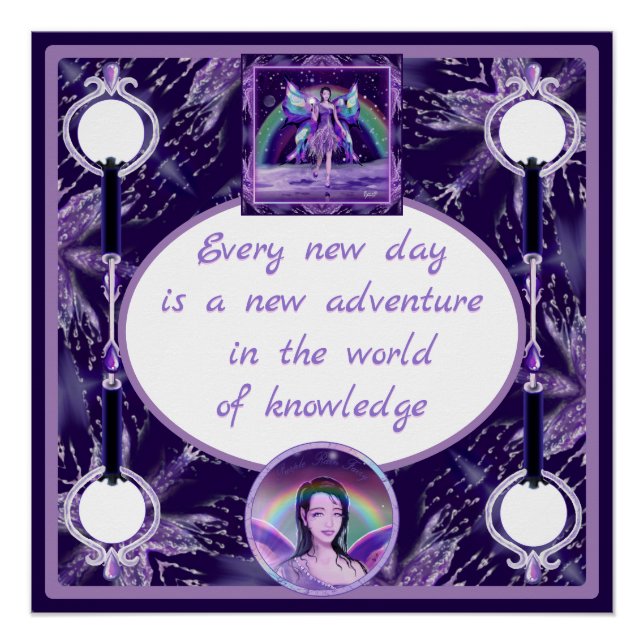 Poster Fée de pluie violette (Devant)