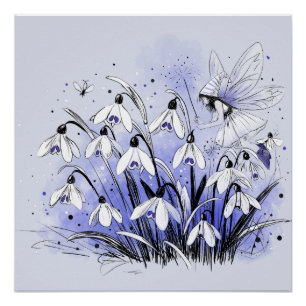 Poster Fée perce-neige