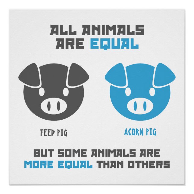 Poster Feed Pig, Acorn  (Devant)