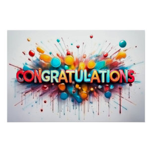 Poster Félicitation ! Il est temps de célébrer