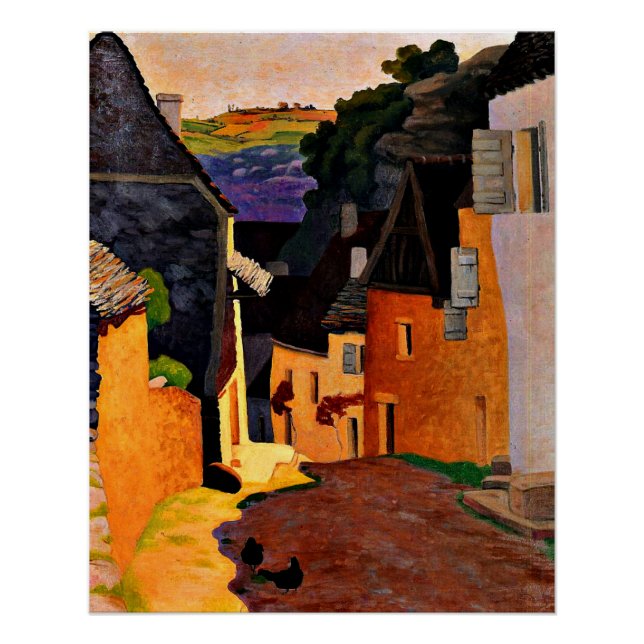 Poster Felix Vallotton - Paysage de Rocamadour (Devant)
