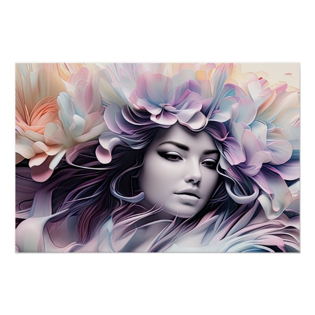 Poster Feminine Floral Envelopment (Devant)