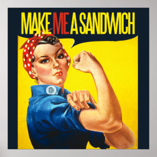 Poster Feminist Make me Sandwich