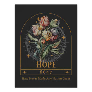Poster Feministe florale 8647 Anti-Trump Droits de l'Homm
