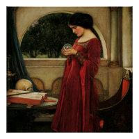 Femme à la boule de cristal, peinture de Waterhous