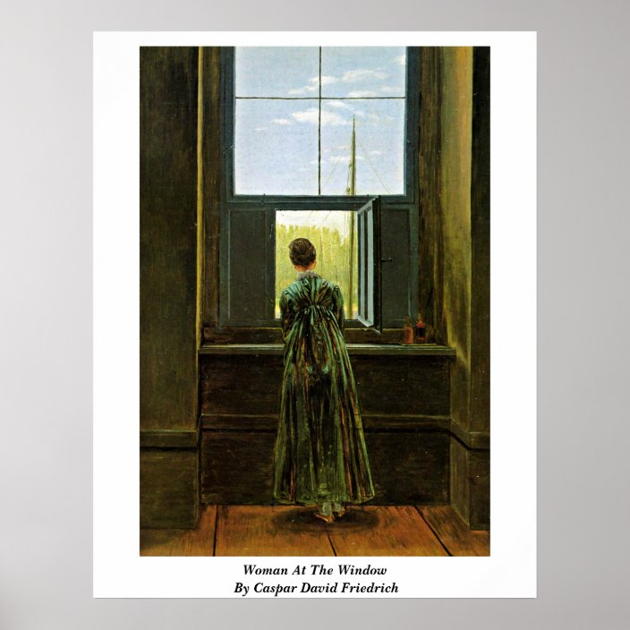 Poster Femme à la fenêtre par Caspar David Friedrich Zazzle.fr