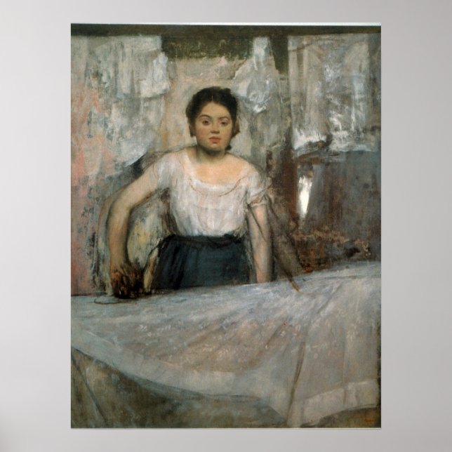 Poster Femme à repasser par Edgar Degas (Devant)