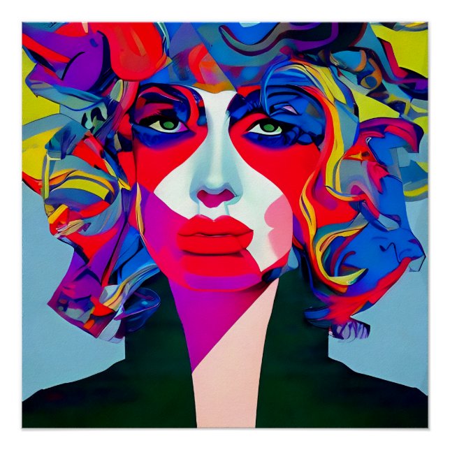 Poster Femme Abstraite (Devant)