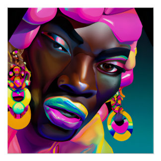 Poster Femme africaine noire Melanin Sista