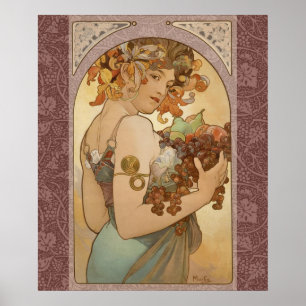Poster Femme Art Nouveau Mucha Belle