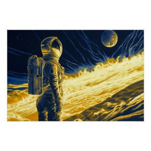 Poster Femme astronaute
