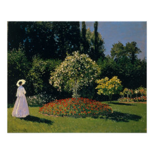 Poster Femme au jardin - Claude Monet