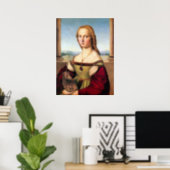 Poster Femme avec la licorne par Raphael - Poster/Imprime (Home Office)