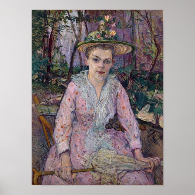 Poster Femme avec parapluie, 1889 (Devant)