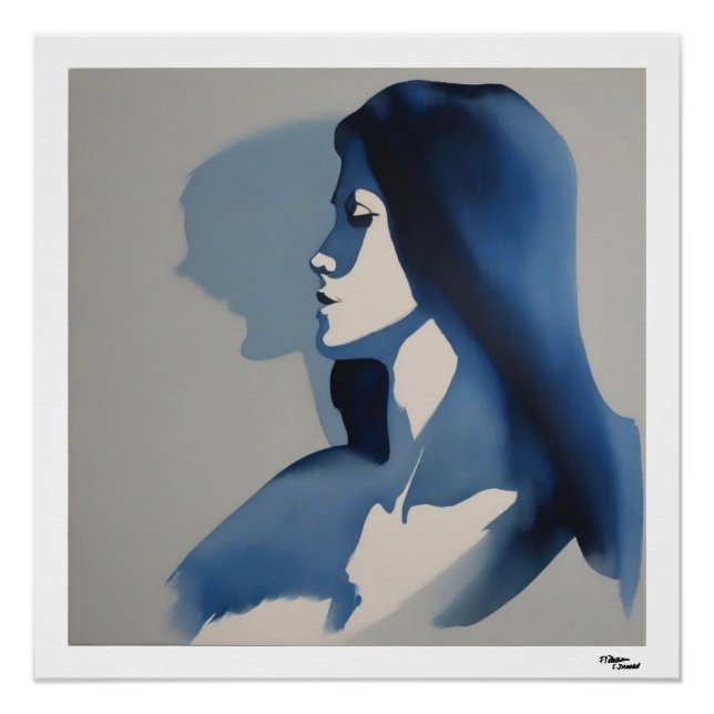 Poster Femme bleue (Devant)