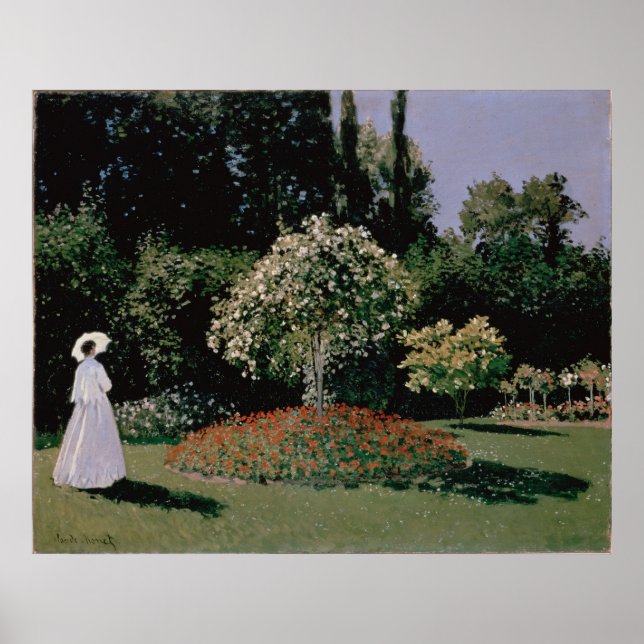 Poster Femme dans le jardin. Sainte-Adress (Devant)