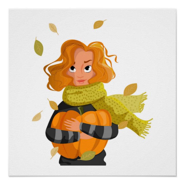 POSTER FEMME D'AUTOMNE (Devant)