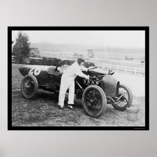 Poster Femme de course Stutz Mécanique 1916