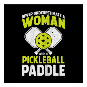 Poster Femme de pickleball Cadeau drôle de joueuse de pic