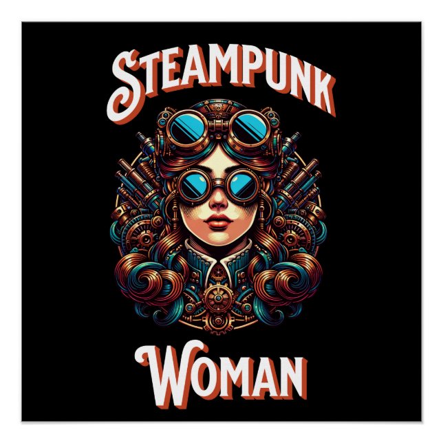 Poster Femme de Steampunk (Devant)