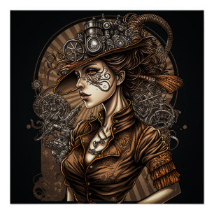 Poster Femme de Steampunk
