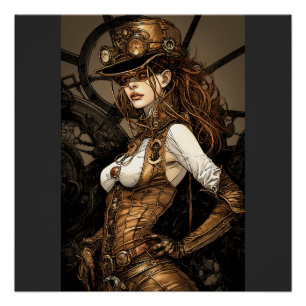 Poster Femme de Steampunk