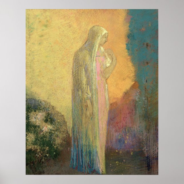 Poster Femme debout voilée (Devant)