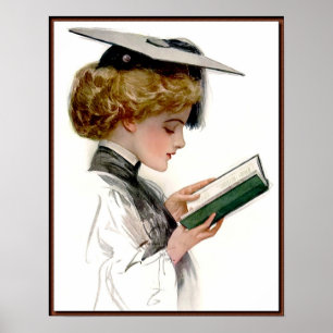 Poster Femme Diplômée Vintage